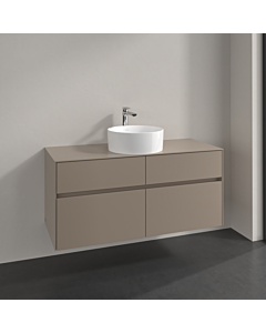 Villeroy und Boch Collaro Waschtischunterschrank C04100VM 120x54,8x50cm, Waschtisch mittig, taupe