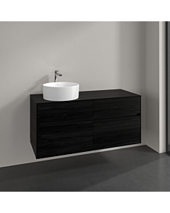 Villeroy und Boch Collaro vanity unit C04200AB 120x54.8x50cm, washbasin left, black oak