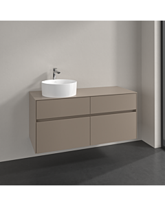 Villeroy und Boch Collaro Waschtischunterschrank C04200VM 120x54,8x50cm, Waschtisch links, taupe