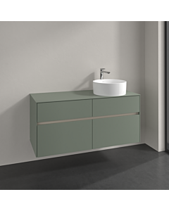 Villeroy und Boch Collaro meuble sous-vasque C04300AF 120x54,8x50cm, meuble sous-vasque à droite, vert tendre