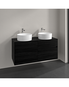 Villeroy und Boch Collaro meuble sous-vasque C04400AB 120x54,8x50cm, pour 2 Waschtische , chêne noir