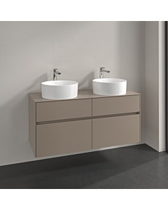 Villeroy und Boch Collaro Waschtischunterschrank C04400VM 120x54,8x50cm, für 2 Waschtische, taupe
