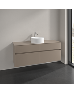 Villeroy und Boch Collaro Waschtischunterschrank C04500VM 140x54,8x50cm, Waschtisch mittig, taupe