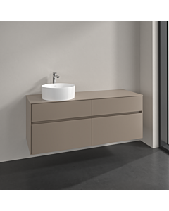 Villeroy und Boch Collaro Waschtischunterschrank C04600VM 140x54,8x50cm, Waschtisch links, taupe