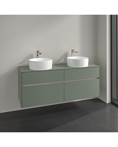Villeroy und Boch Collaro Waschtischunterschrank C04800AF 140x54,8x50cm, für 2 Waschtische, soft green