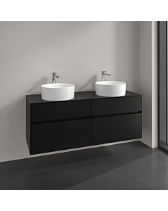 Villeroy und Boch Collaro Waschtischunterschrank C04800VL 140x54,8x50cm, für 2 Waschtische, volcano black