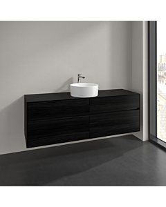 Villeroy und Boch Collaro vanity unit C04900AB 160x54.8x50cm, washbasin in the middle, black oak