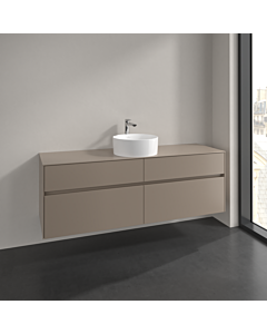 Villeroy und Boch Collaro Waschtischunterschrank C04900VM 160x54,8x50cm, Waschtisch mittig, taupe