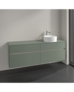 Villeroy und Boch Collaro Waschtischunterschrank C05100AF 160x54,8x50cm, Waschtisch rechts, soft green