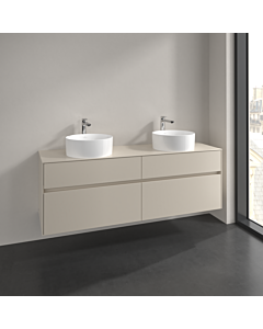 Villeroy und Boch Collaro vanity unit C05200VN 160x54.8x50cm, for 2 Waschtische , cashmere grey