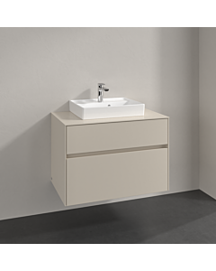 Villeroy und Boch Collaro Waschtischunterschrank C06900VN 80x54,8x50cm, Waschtisch mittig, cashmere grey