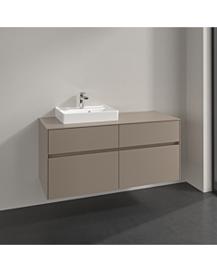 Villeroy und Boch Collaro vanity unit C07100VM 120x54.8x50cm, washbasin left, taupe