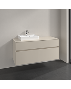 Villeroy und Boch Collaro vanity unit C07100VN 120x54.8x50cm, washbasin left, cashmere grey