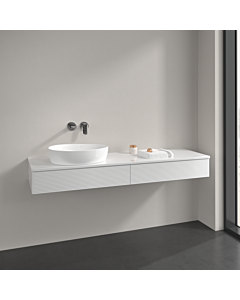 Villeroy und Boch Antao meuble sous-vasque K15110GF 160x19x50cm, plan vasque laqué couleur, laqué blanc brillant