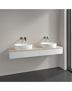 Villeroy und Boch Antao Waschtisch-Unterschrank K17113GF 160x19x50cm, Waschbeckenplattenfarbe botticino, glossy white lacquer