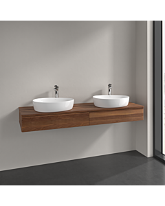 Villeroy und Boch Antao vanity unit K17152HM 160x19x50cm, tap hole, washbasin top color warm walnut, warm walnut