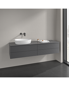 Villeroy und Boch Antao vanity unit K26110GK 160x36x50cm, washbasin top colour lacquer, anthracite matt lacquer