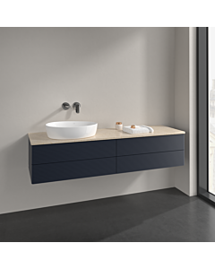 Villeroy und Boch Antao vanity unit K26113HG 160x36x50cm, washbasin top colour botticino, midnight blue matt lacquer