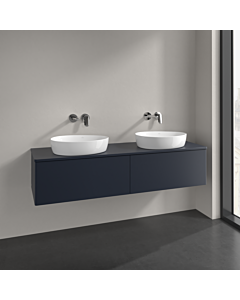 Villeroy und Boch Antao vanity unit K39010HG 160x36x50cm, washbasin top colour lacquer, midnight blue matt lacquer