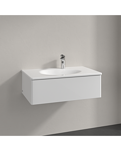 Villeroy und Boch Meuble sous-vasque Antao L01000GF 78,8x25,6x49,6cm, sans structure frontale, laqué blanc brillant, avec éclairage