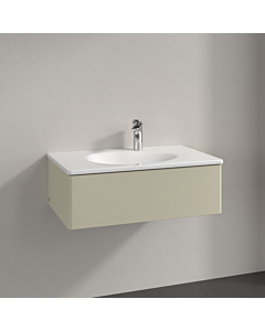 Villeroy und Boch Meuble sous-vasque Antao L01000HJ 78,8x25,6x49,6cm, sans structure frontale, laqué mat gris soie, avec éclairage
