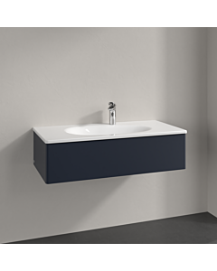 Villeroy und Boch Antao vanity unit L02000HG 98.8x25.6x49.3cm, without front structure, midnight blue matt lacquer, with lighting