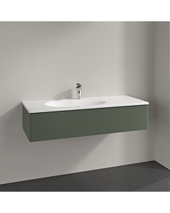 Villeroy und Boch Meuble sous-vasque Antao L03000HL 118,8x25,6x49,3cm, sans structure frontale, laqué mat vert feuille, avec éclairage