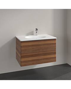 Villeroy und Boch Antao vanity unit L04000HM 78.8x50.4x49.6cm, without front structure, warm walnut, with lighting