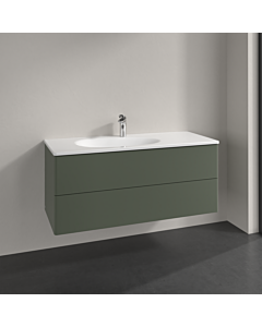 Villeroy und Boch Meuble sous-vasque Antao L06000HL 118,8x50,4x49,3cm, sans structure frontale, laqué mat vert feuille