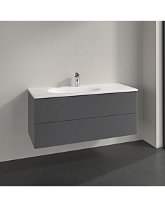 Villeroy und Boch Antao vanity unit L06100GK 118.8x50.4x49.3cm, with front structure, anthracite matt lacquer