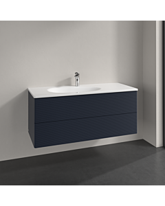 Villeroy und Boch Meuble sous-vasque Antao L06100HG 118,8x50,4x49,3cm, avec structure frontale, laqué mat bleu nuit