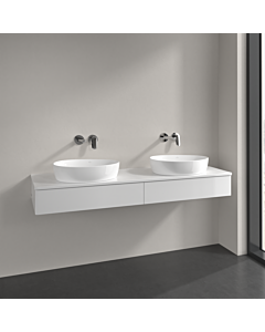 Villeroy und Boch Antao Waschtisch-Unterschrank L17010GF 160x19x50cm, Waschbeckenplattenfarbe Lack, glossy white lacquer, Mit Beleuchtung