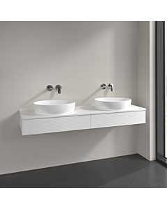 Villeroy und Boch Antao vanity unit L17110MT 160x19x50cm, washbasin top colour lacquer, white matt lacquer, with lighting