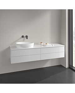 Villeroy und Boch Antao meuble sous-vasque L26010GF 160x36x50cm, plan vasque laqué couleur, laqué blanc brillant, avec éclairage