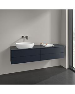 Villeroy und Boch Antao vanity unit L26010HG 160x36x50cm, washbasin top colour lacquer, midnight blue matt lacquer, with lighting