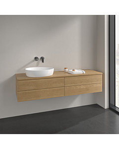 Villeroy und Boch Antao vanity unit L26011HN 160x36x50cm, washbasin top color honey oak, honey oak, with lighting