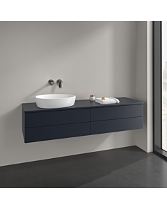 Villeroy und Boch Antao vanity unit L26110HG 160x36x50cm, washbasin top colour lacquer, midnight blue matt lacquer, with lighting