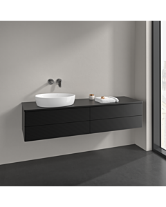 Villeroy und Boch Antao vanity unit L26110PD 160x36x50cm, washbasin top colour lacquer, black matt lacquer, with lighting