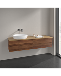 Villeroy und Boch Antao Waschtisch-Unterschrank L26111HM 160x36x50cm, Waschbeckenplattenfarbe honey oak, warm walnut, mit Beleuchtung