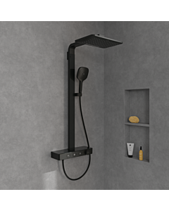 Villeroy und Boch Infinity Showers shower system TVS110004000K5 413x108x561mm, square, wall-mounted, matt black