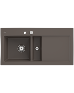 Villeroy und Boch Subway 60 évier encastrable 677002TR gauche, avec garniture de vidage , commande excentrique, 1000 x 510 mm, bois CeramicPlus