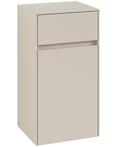 Meuble d&#39;appoint Villeroy &amp; Boch Collaro C03201VN 40,4 x 74,8 x 34,9 cm, charnière à droite, gris cachemire brillant