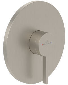 Villeroy und Boch Dawn set de finition TVS10635211064 mitigeur de douche à encastrer, montage mural, nickel brossé noir