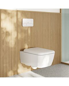 WC suspendu sans bride Villeroy &amp; Boch Skyla Combi-Pack 4682CLR1 avec abattant, TwistFlush, Céramique Blanc Alpin Plus