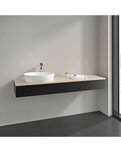 Villeroy und Boch Antao Waschtisch-Unterschrank K15113PD 160x19x50cm, Waschbeckenplattenfarbe botticino, black matt lacquer