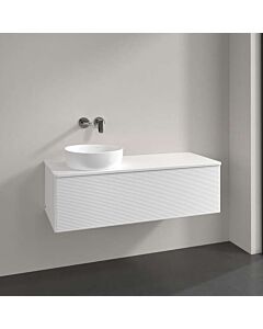 Villeroy &amp; Boch Antao vanity unit K33150MT 120x36x50cm, tap hole, washbasin top color: white matt lacquer