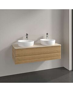 Villeroy und Boch Antao Waschtisch-Unterschrank K24113HN 120x36x50cm, Waschbeckenplattenfarbe botticino, honey oak