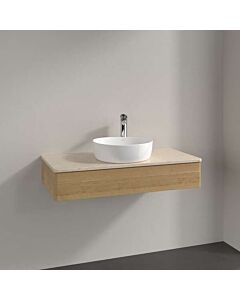 Villeroy und Boch Antao Waschtisch-Unterschrank L09053HN Villeroy und Boch Antao Waschtisch-Unterschrank L09053HN  eckig mit Hahnlochbohrung wandhängend Befestigungsset wird mitgeliefert Raumsparsiphon Waschbecken mittig mit Auszugsbeleuchtung 1 x LED/14,