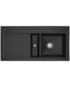 Villeroy und Boch Subway 60 Einbauspüle 671200S5 Spülbecken rechts, 1000x510mm, ebony CeramicPlus