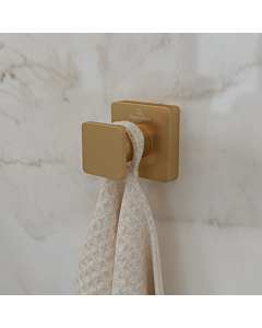 Villeroy und Boch Elements Striking Handtuchhaken TVA15201100076 brushed gold, 45x45x44mm